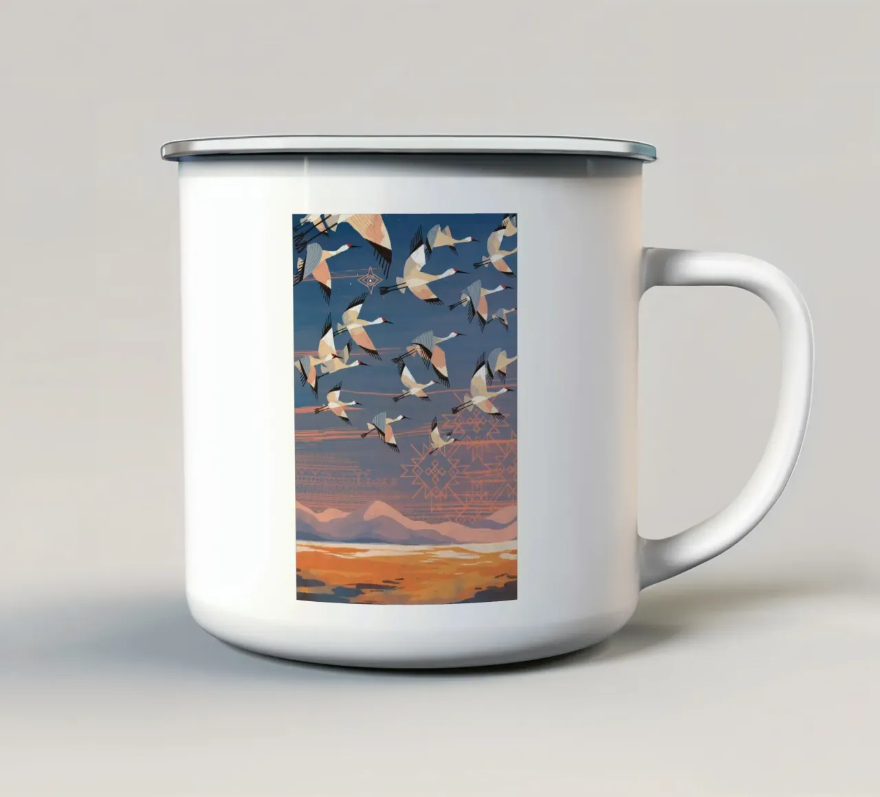 birds to the home tazza in smalto da lifeline