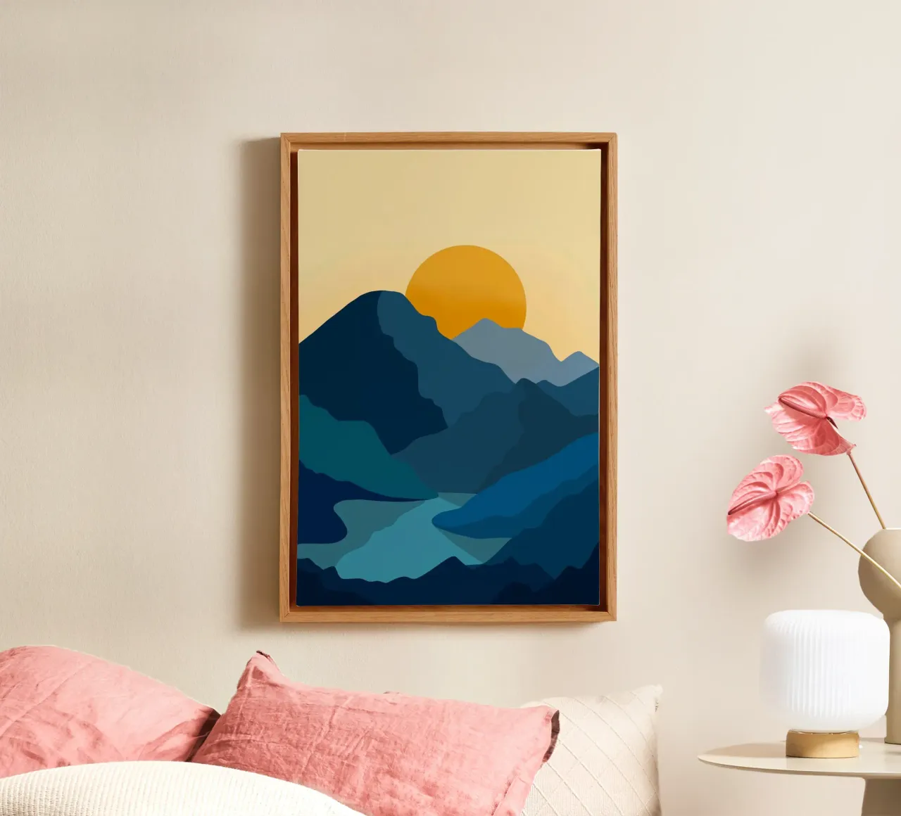 nature with layers mountain tela con Cornice a cassetta da lifeline
