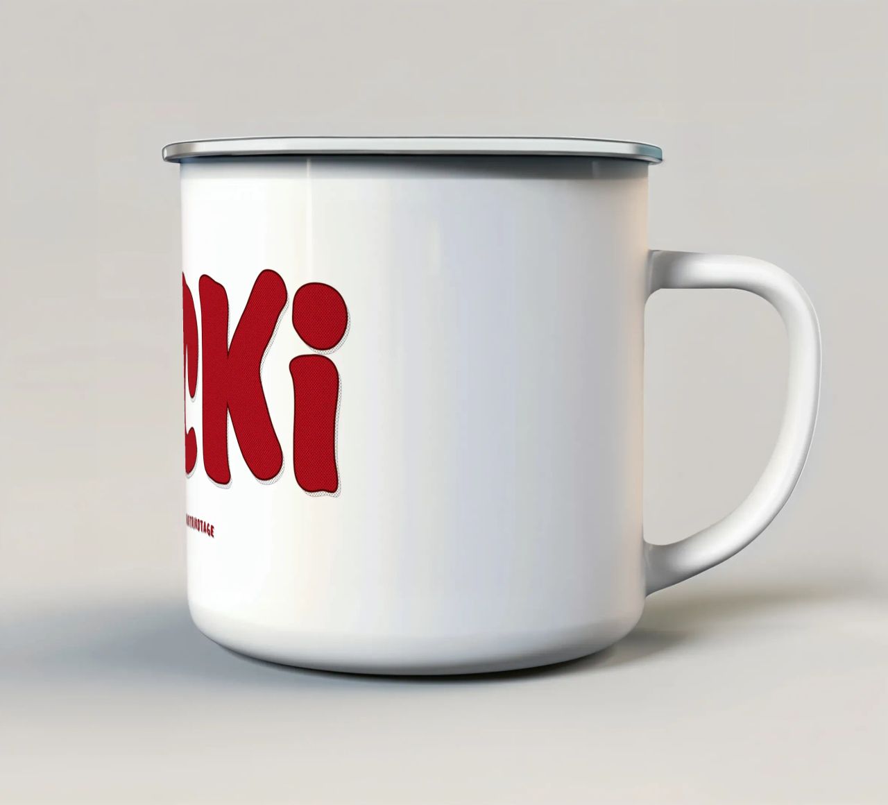 Nicki - Top a maniche corte in tricotage tazza in smalto da DDR DESIGN