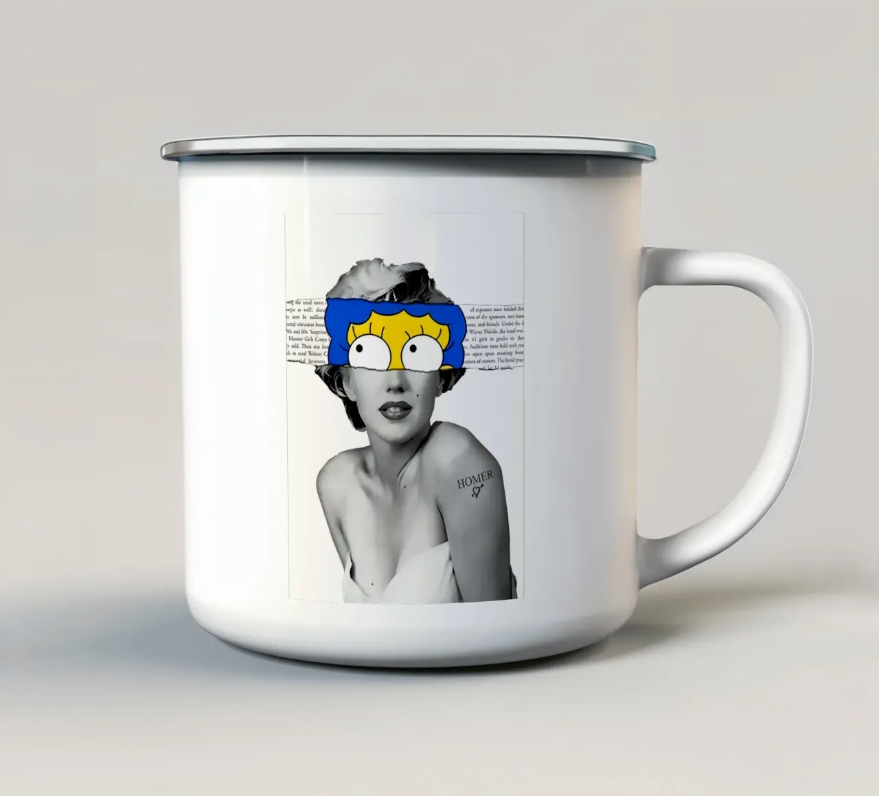 HOMER tazza in smalto da Type & Tape
