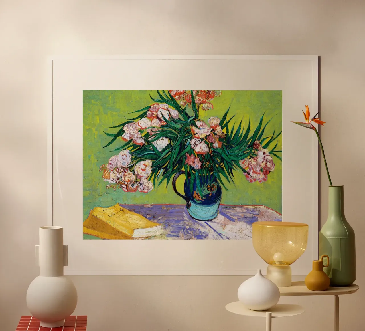Oleandri poster con telaio in legno da Christopher Soto
