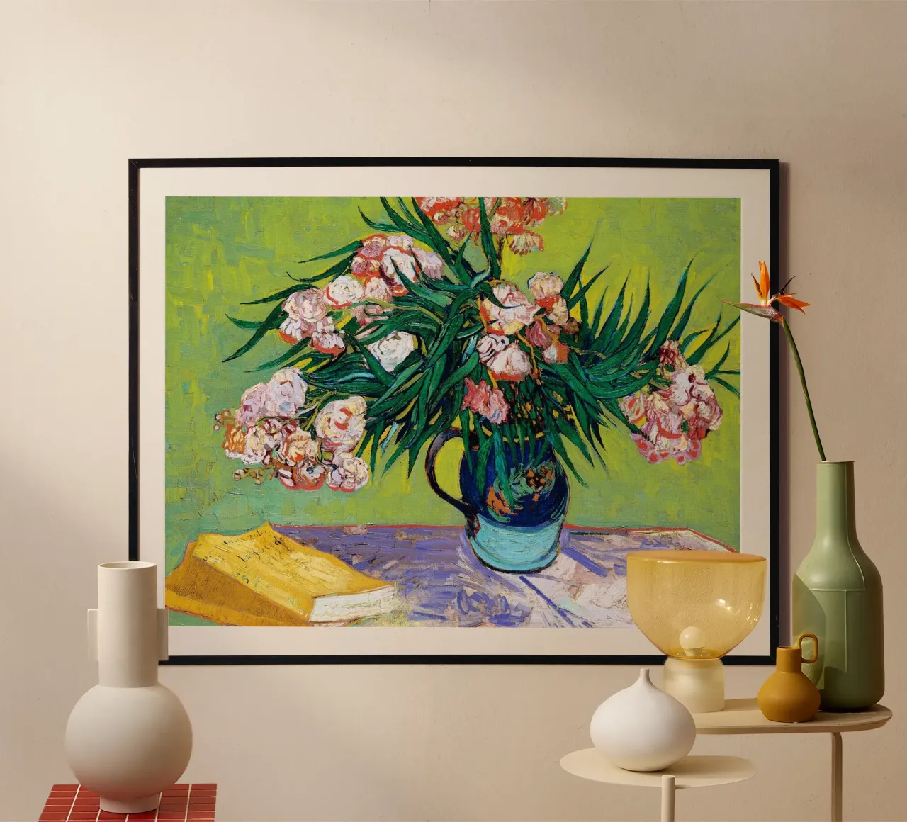 Oleandri poster con telaio in legno da Christopher Soto