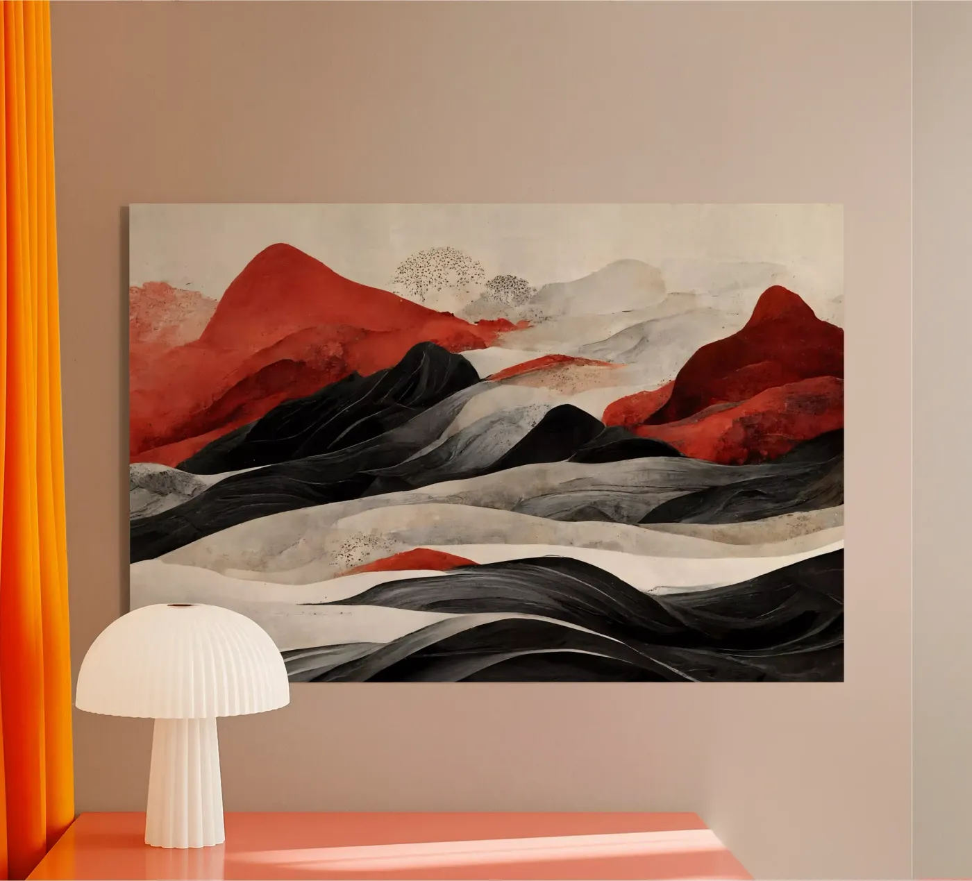 Red Mountains acryl van treechild