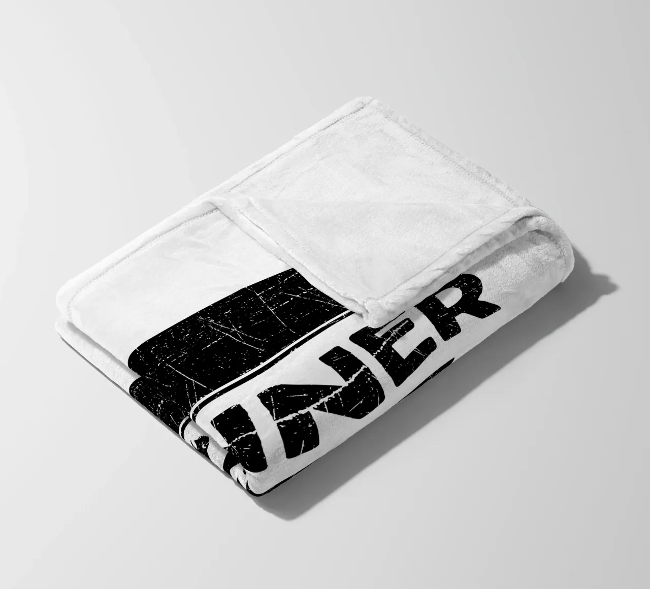 Men Burger (Black Edition) fleece blanket by Black Sign Artwork