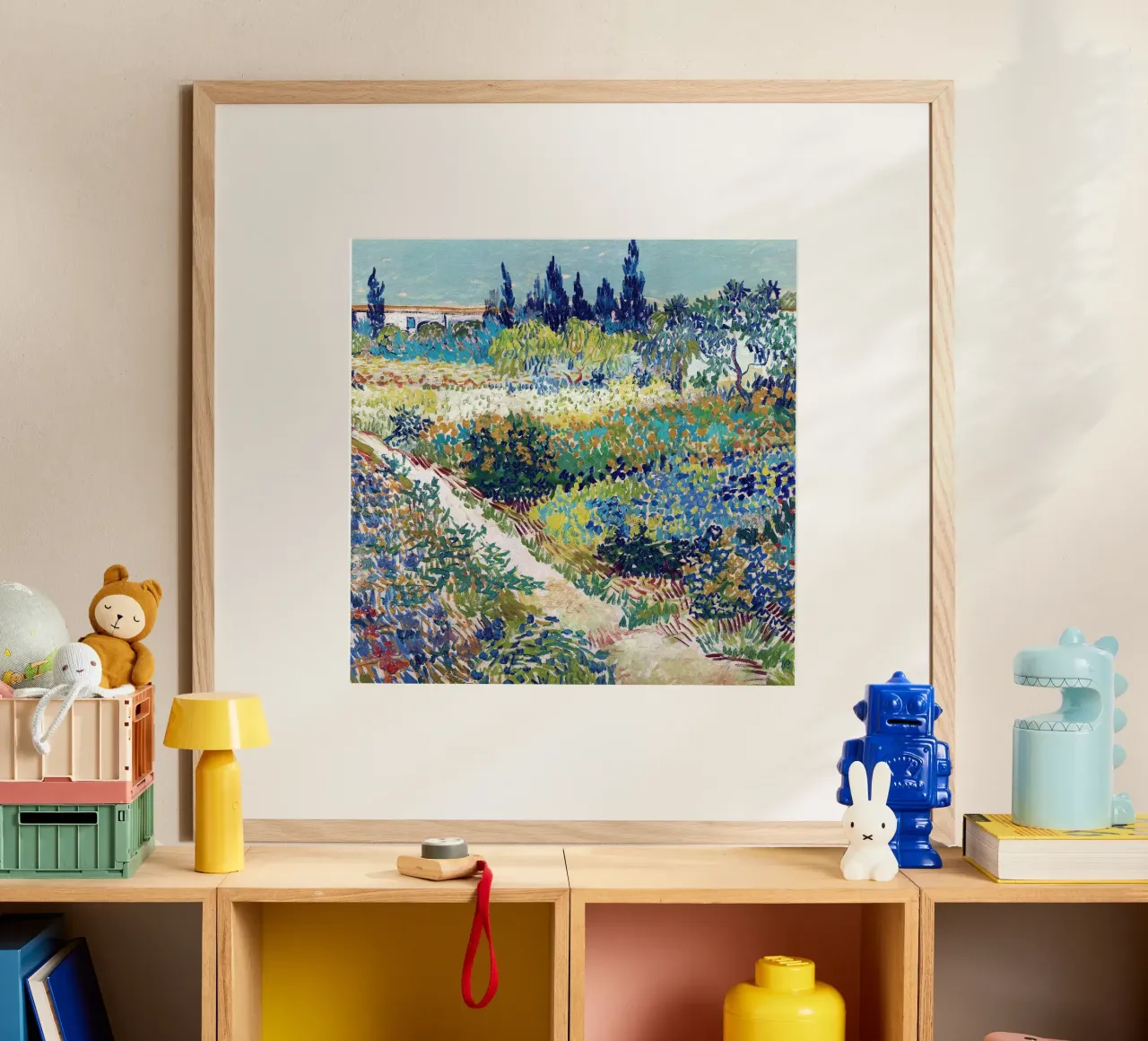 Il giardino di Arles (particolare) poster con telaio in plastica da Christopher Soto