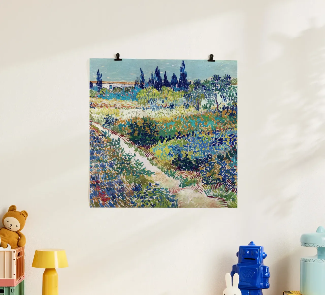 Il giardino di Arles (particolare) poster con telaio in plastica da Christopher Soto