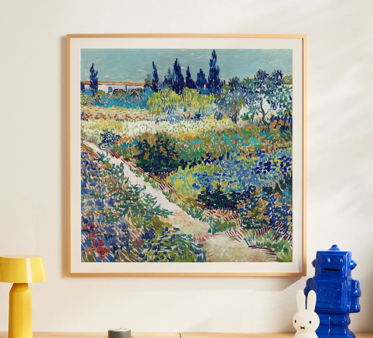 Il giardino di Arles (particolare) poster con telaio in plastica da Christopher Soto
