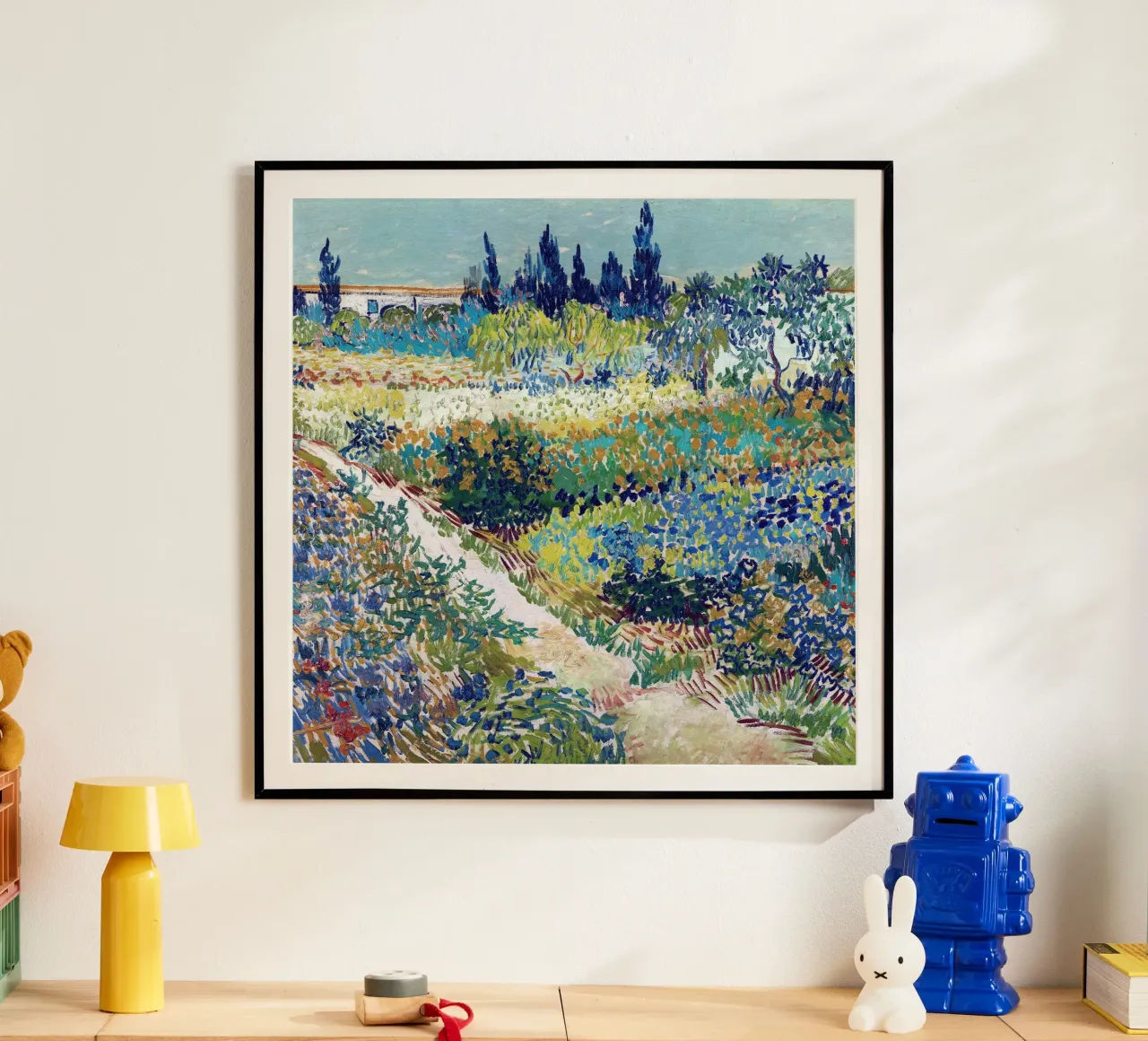 Il giardino di Arles (particolare) poster con telaio in plastica da Christopher Soto