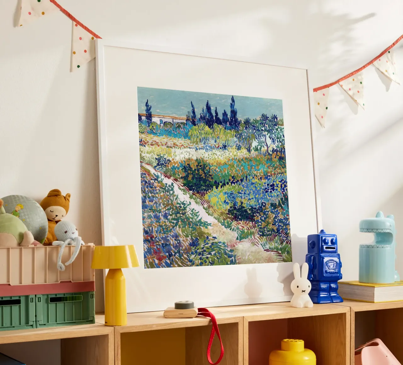 Il giardino di Arles (particolare) poster con telaio in plastica da Christopher Soto