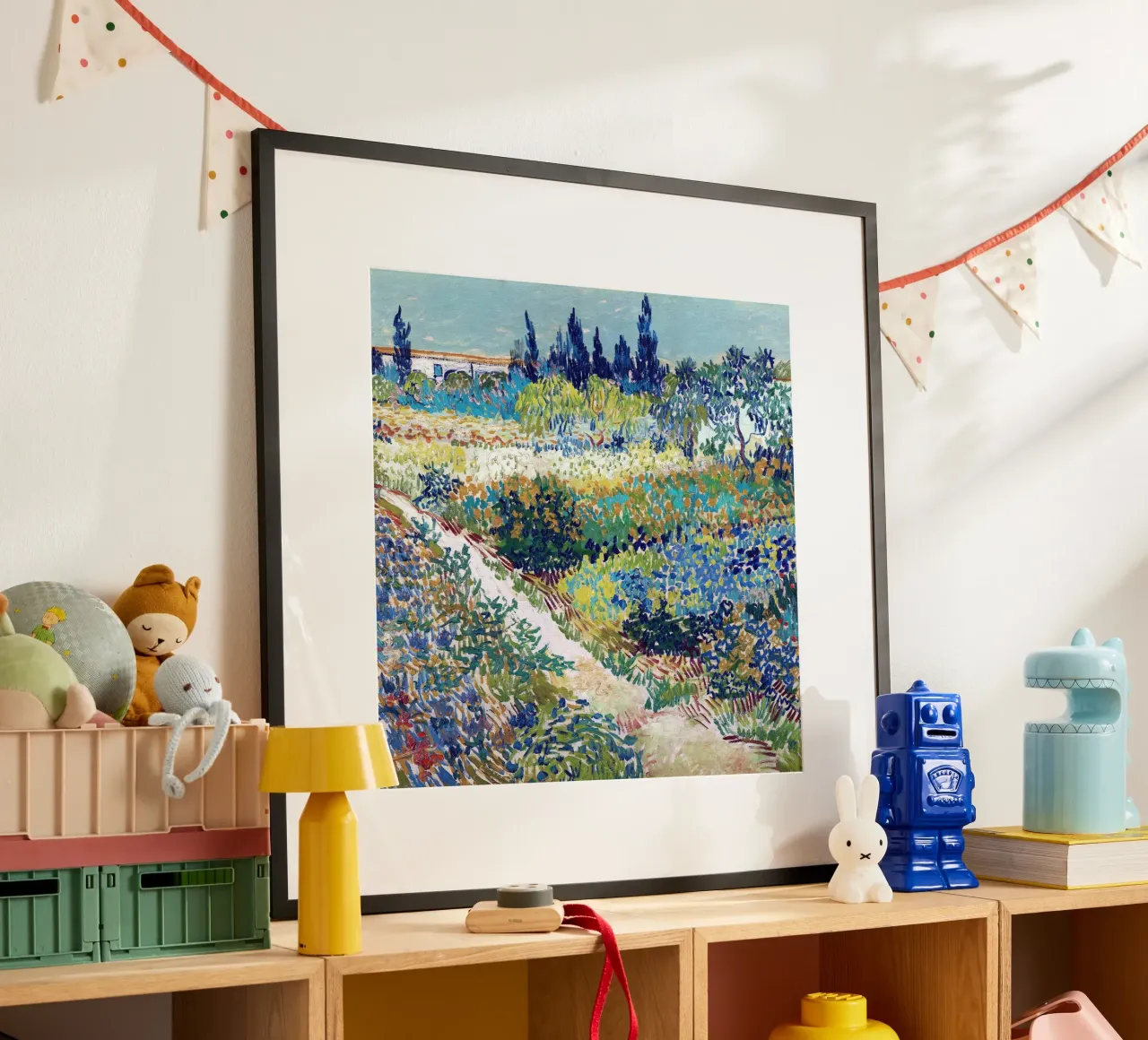 Il giardino di Arles (particolare) poster con telaio in plastica da Christopher Soto