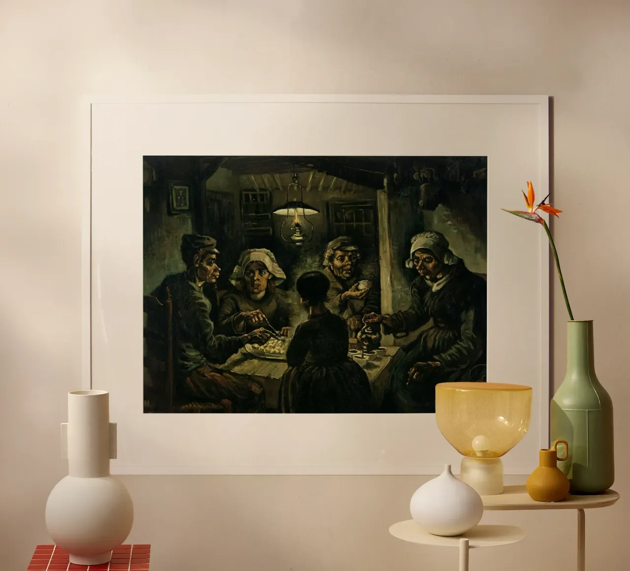 I mangiatori di patate, 1885 poster con telaio in plastica da Christopher Soto