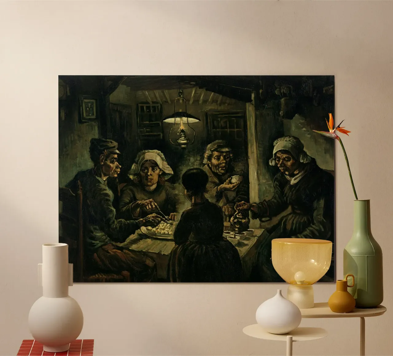 I mangiatori di patate, 1885 poster con telaio in plastica da Christopher Soto