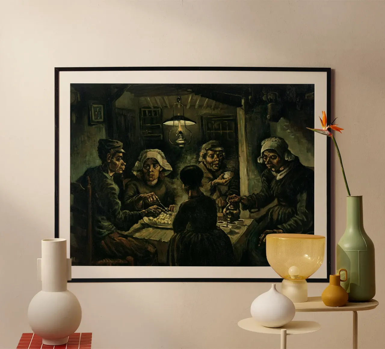I mangiatori di patate, 1885 poster con telaio in plastica da Christopher Soto