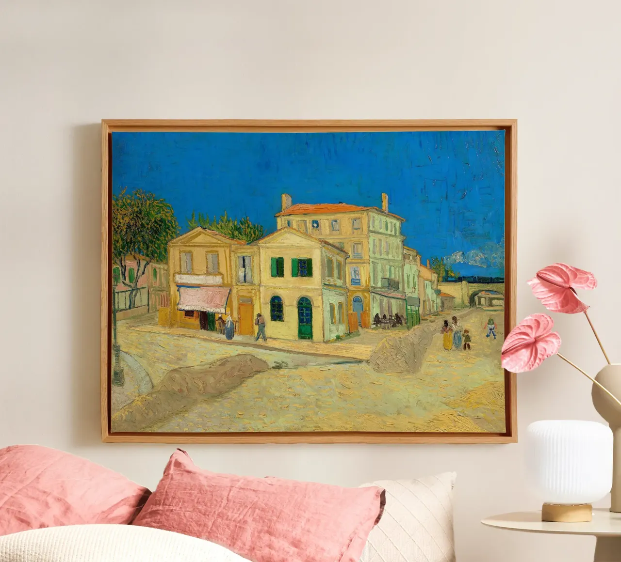 Het Gele Huis canvas met Baklijst van Christopher Soto