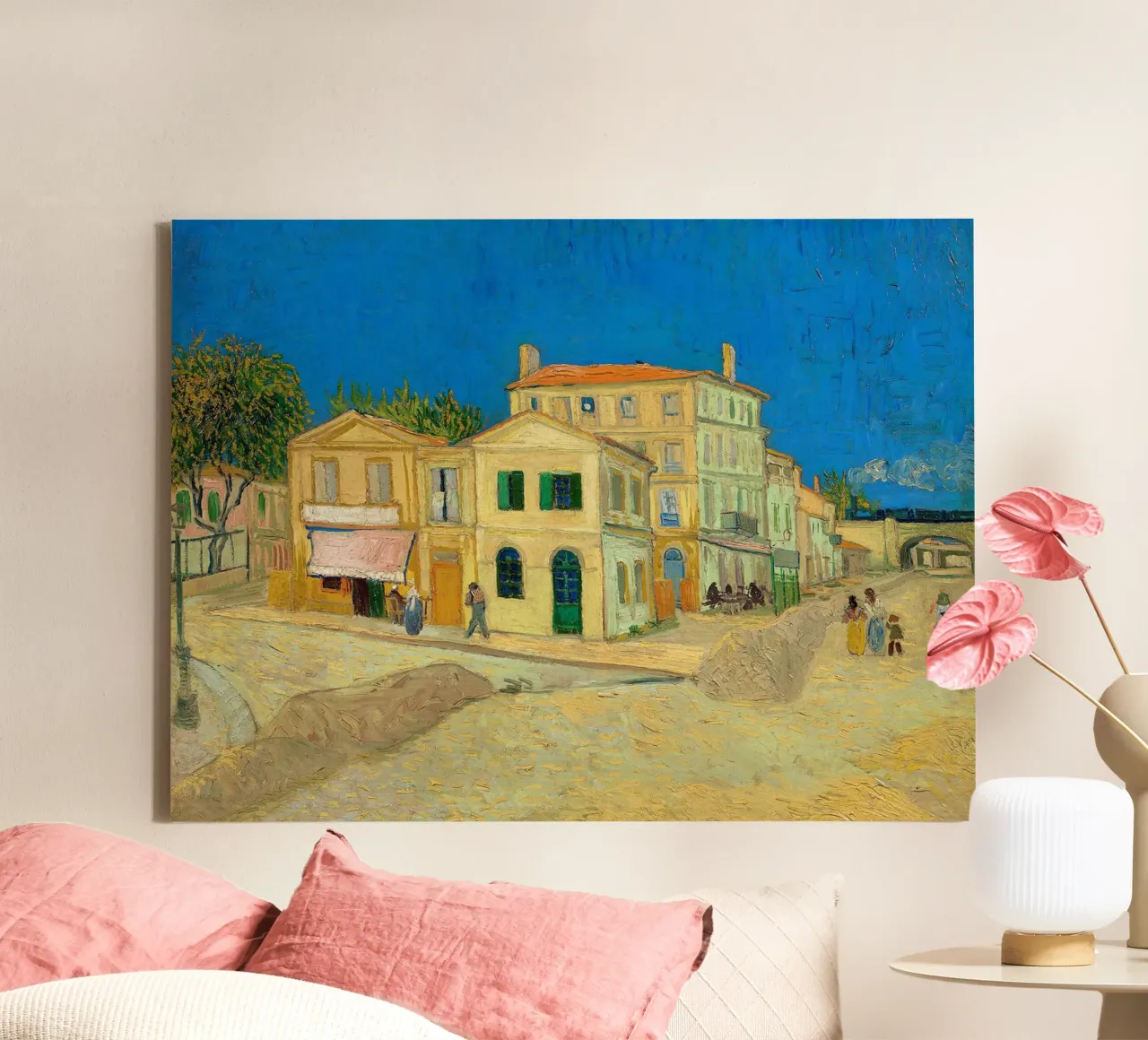Het Gele Huis canvas met Baklijst van Christopher Soto