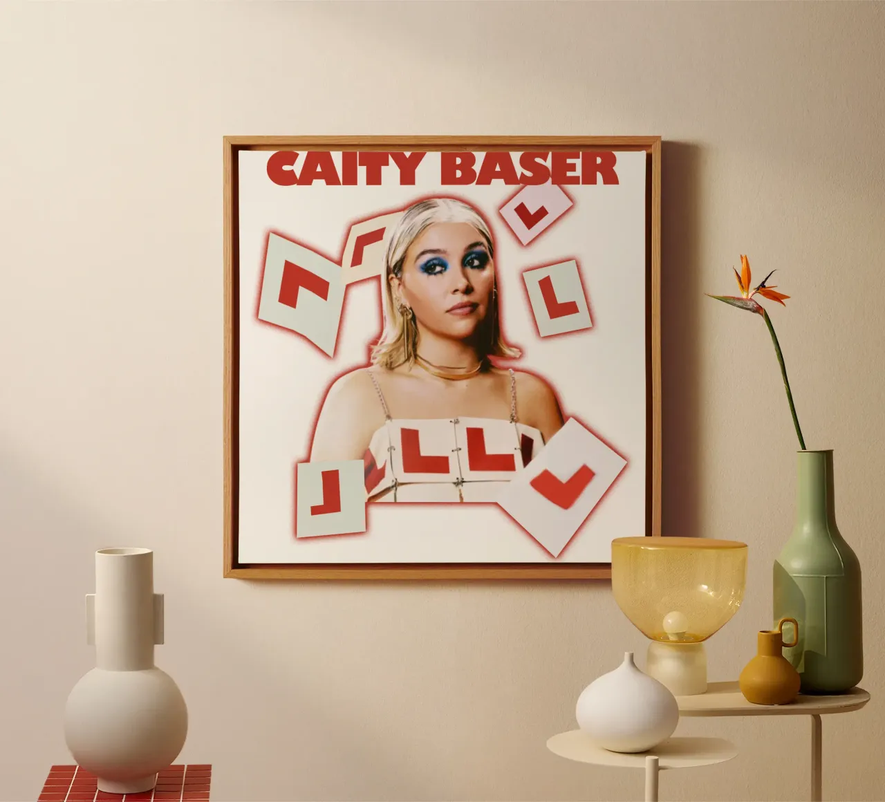caity baser canvas met Baklijst van grass.studio_