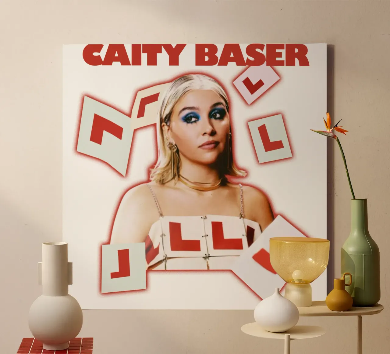 caity baser canvas met Baklijst van grass.studio_