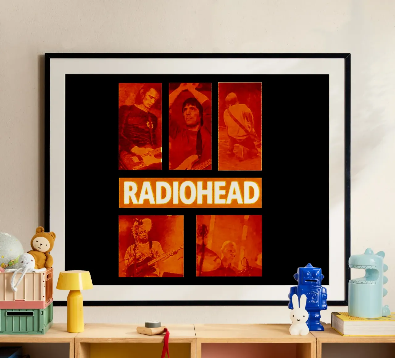 Groupe de style grunge Radiohead poster de https://www.juniqe.com/uk/shop/Henndraws