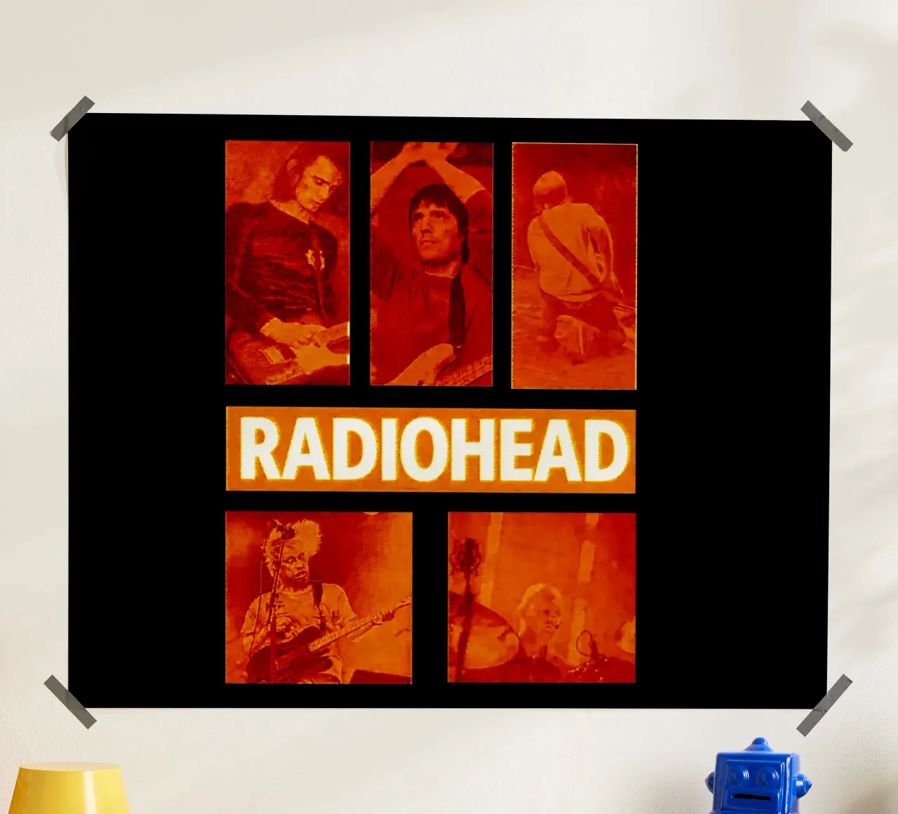 Groupe de style grunge Radiohead poster de https://www.juniqe.com/uk/shop/Henndraws