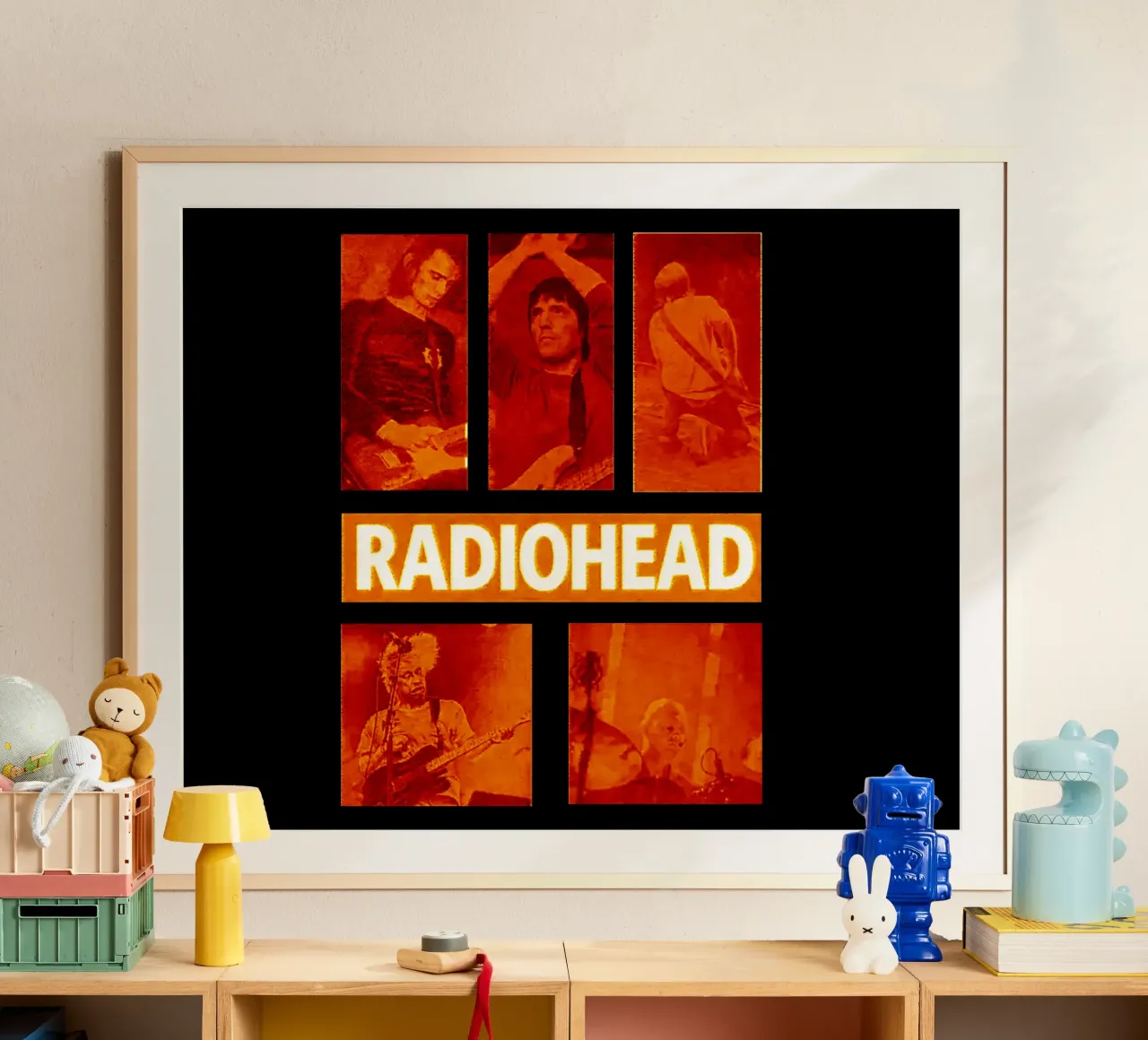 Groupe de style grunge Radiohead poster de https://www.juniqe.com/uk/shop/Henndraws