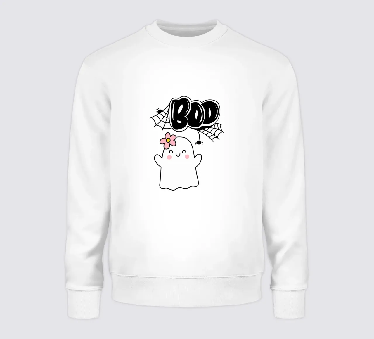 Fantasma BOO con fiore felpa da ArtDesign by KBK