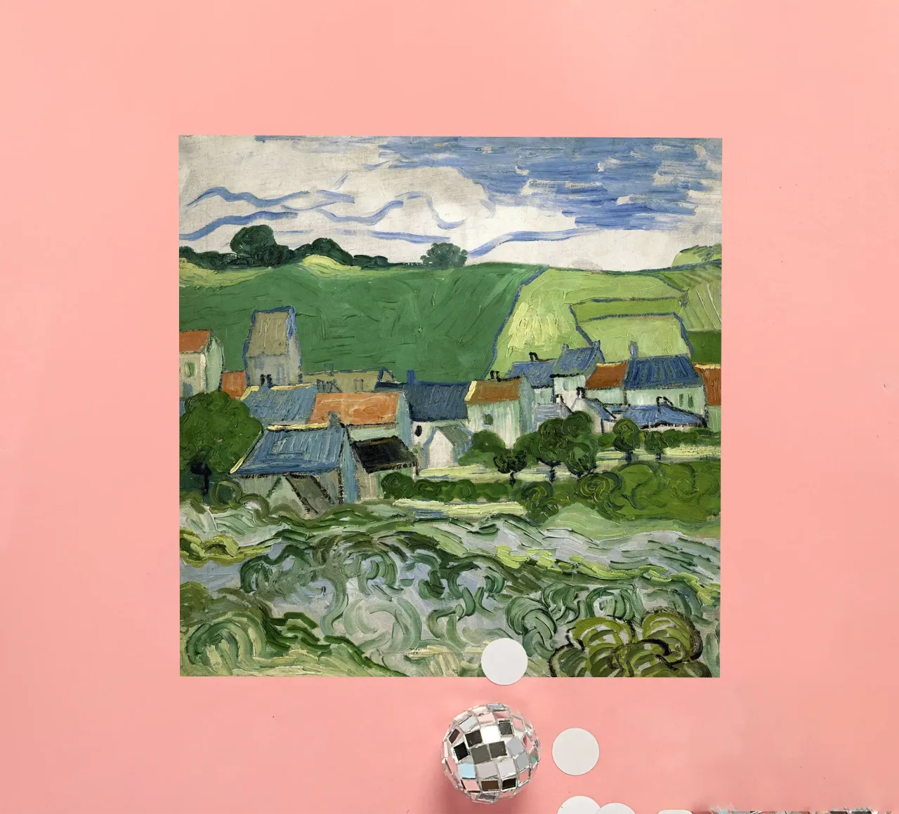Vue d'Auvers autocollant de Christopher Soto