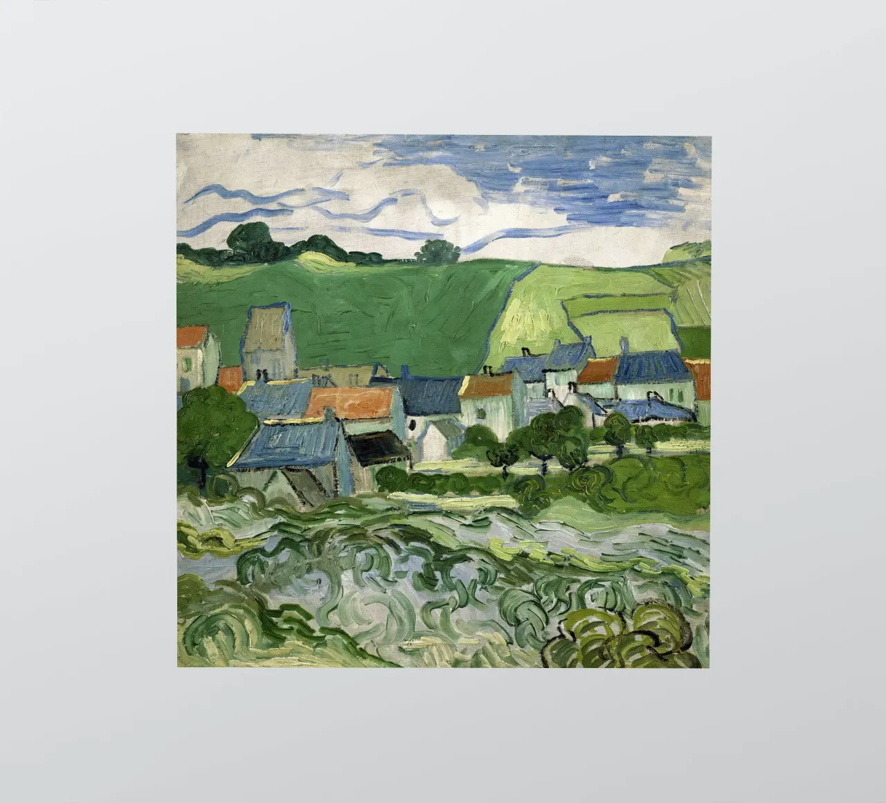 Vue d'Auvers autocollant de Christopher Soto