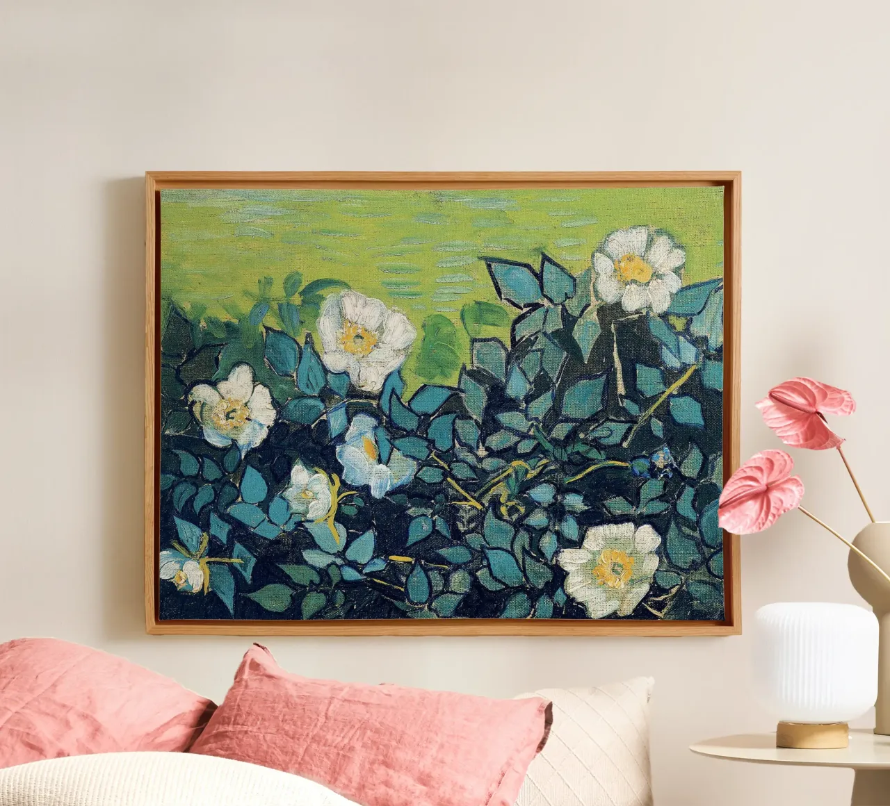 Rose selvatiche tela con Cornice a cassetta da Christopher Soto