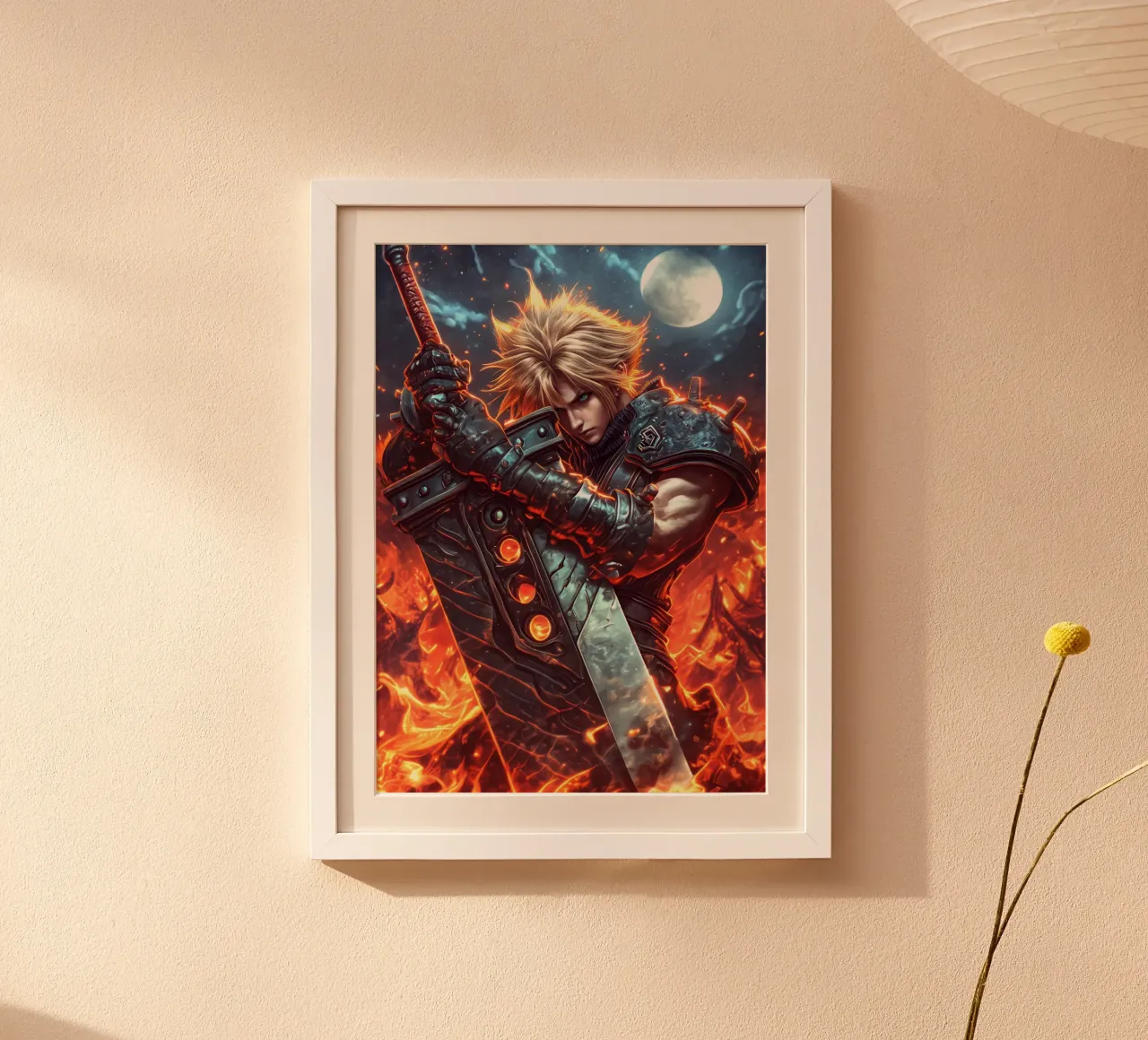 Cloud Strife Final Fantasy FFVII poster de Fleur de Lys