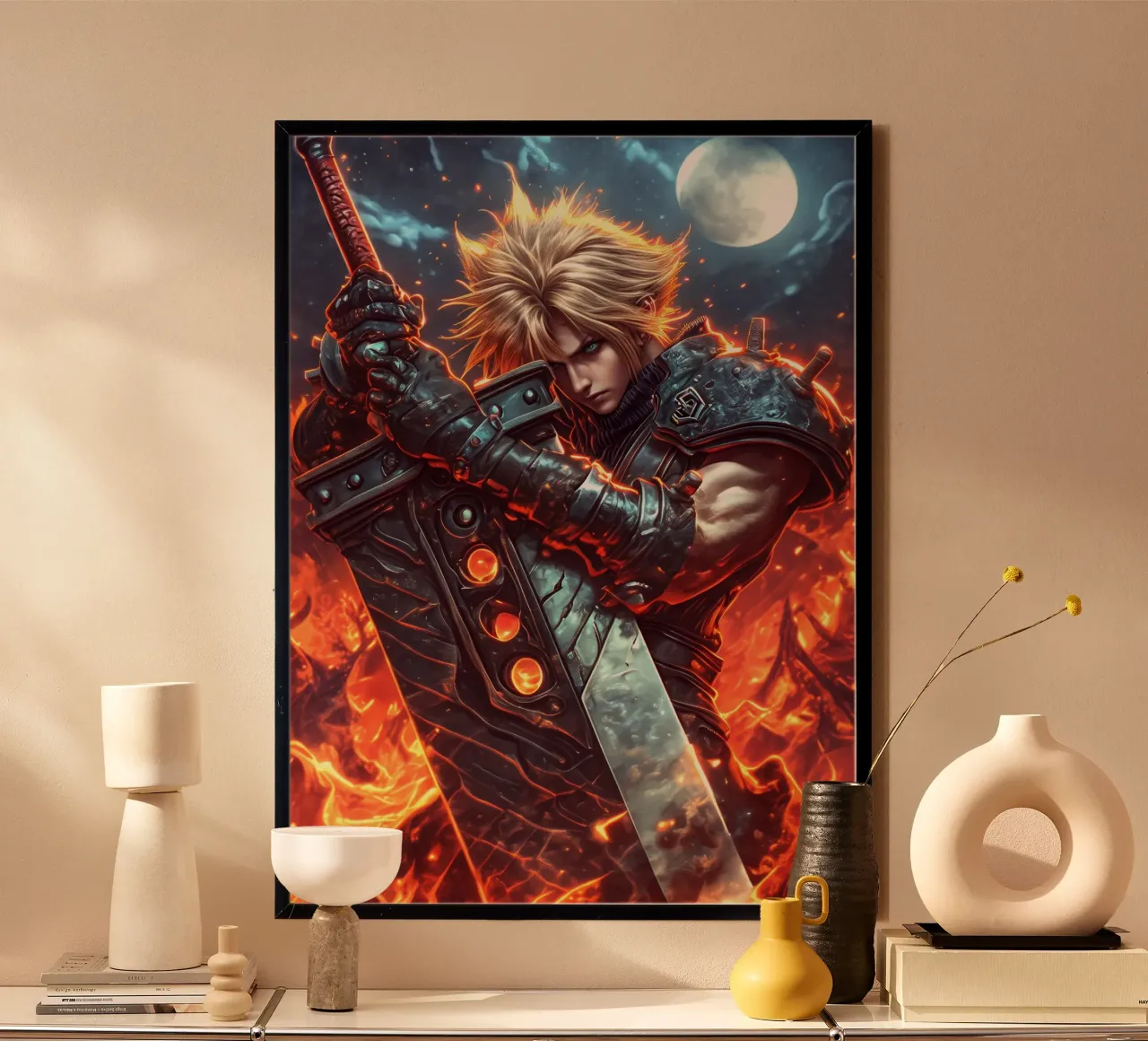 Cloud Strife Final Fantasy FFVII poster de Fleur de Lys