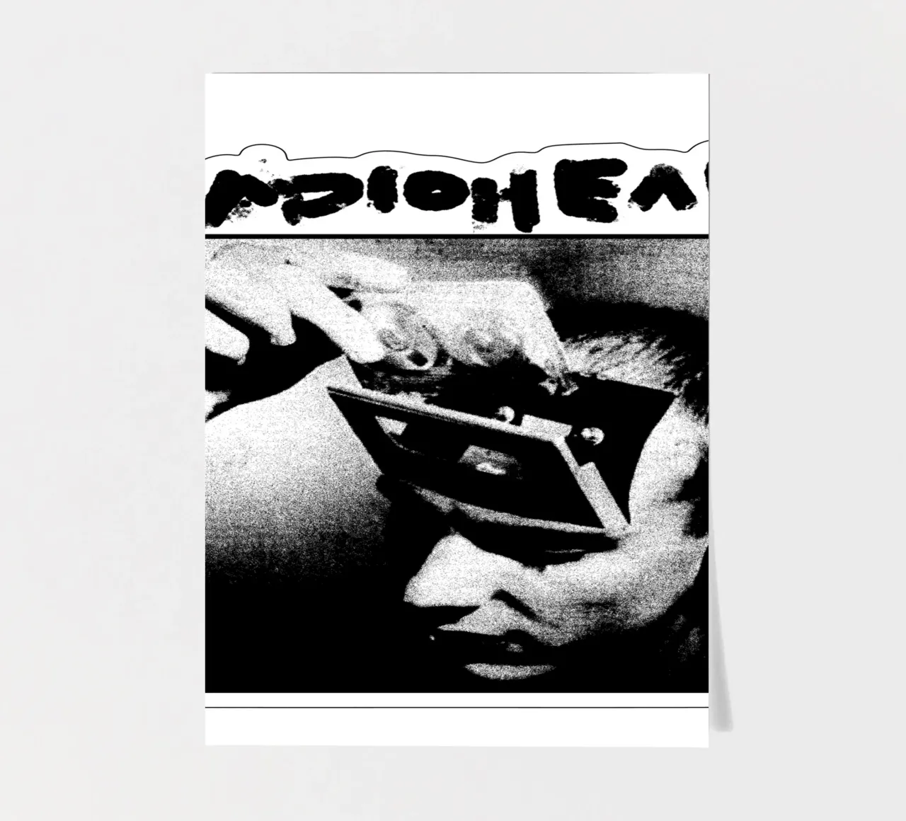 Head Is Memory - Groupe Radiohead planche autocollant de https://www.juniqe.com/uk/shop/Henndraws