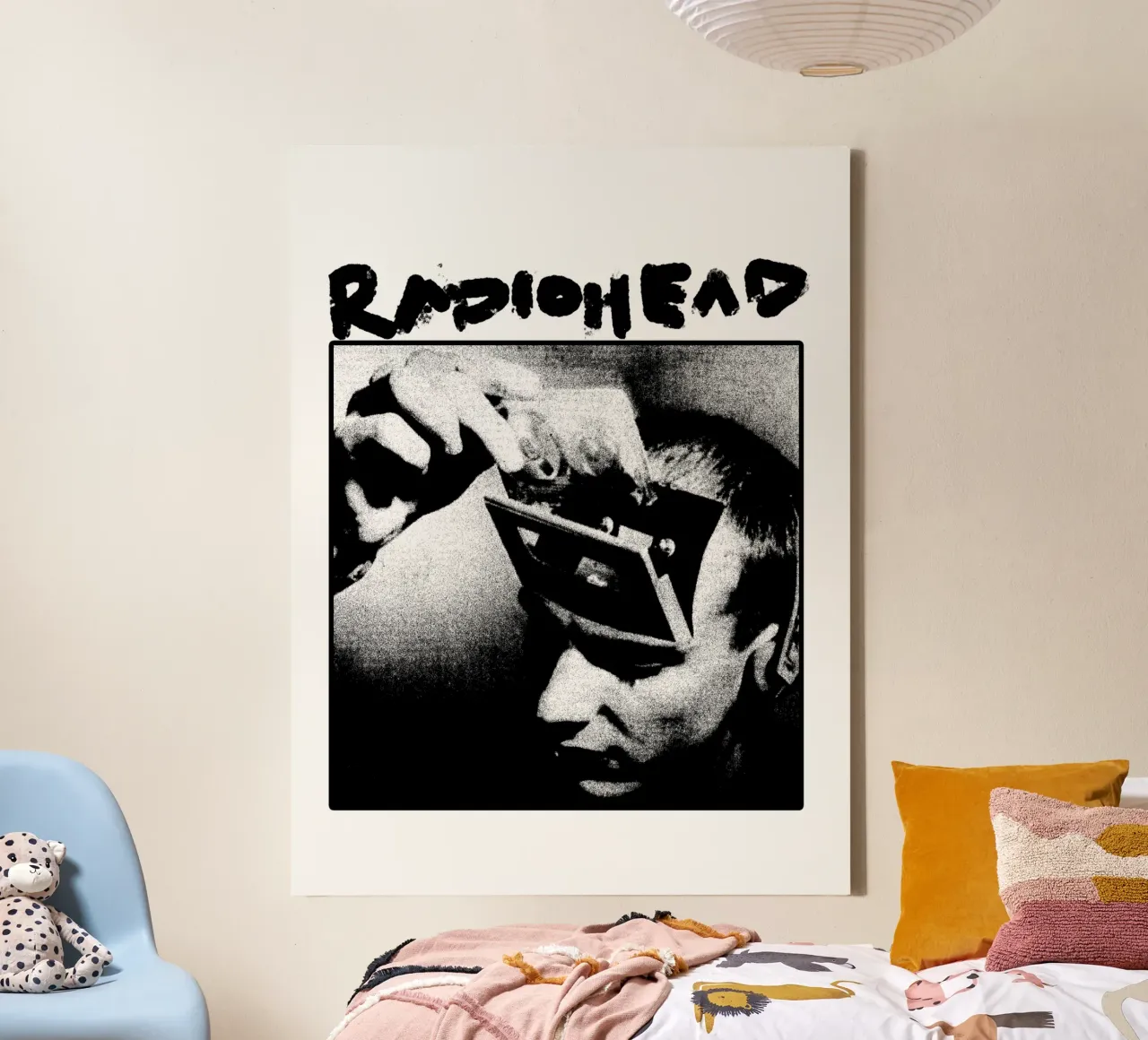 Head Is Memory - Band Radiohead canvas with Floater frame by https://www.juniqe.com/uk/shop/Henndraws