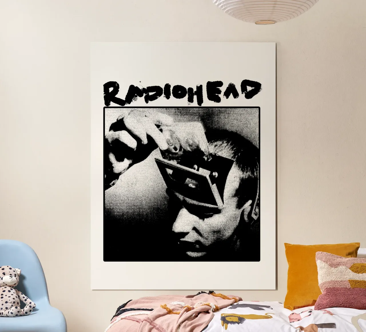 Head Is Memory - Banda Radiohead poster con marco de madera de https://www.juniqe.com/uk/shop/Henndraws