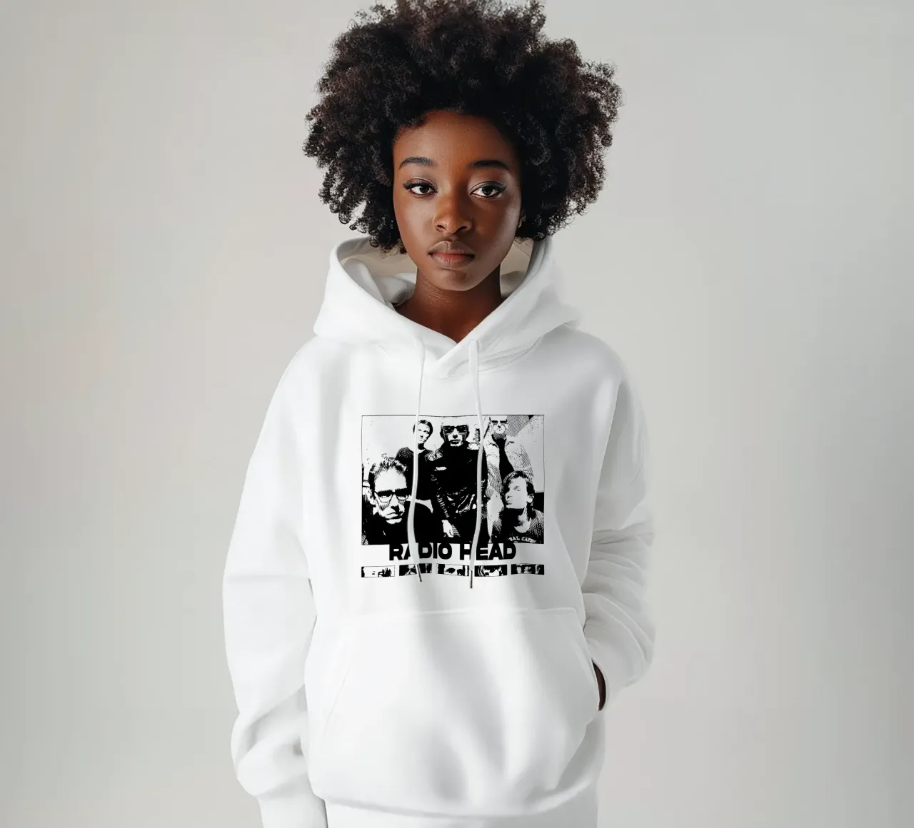 Band in stile retrò Radiohead felpa con cappuccio da https://www.juniqe.com/uk/shop/Henndraws