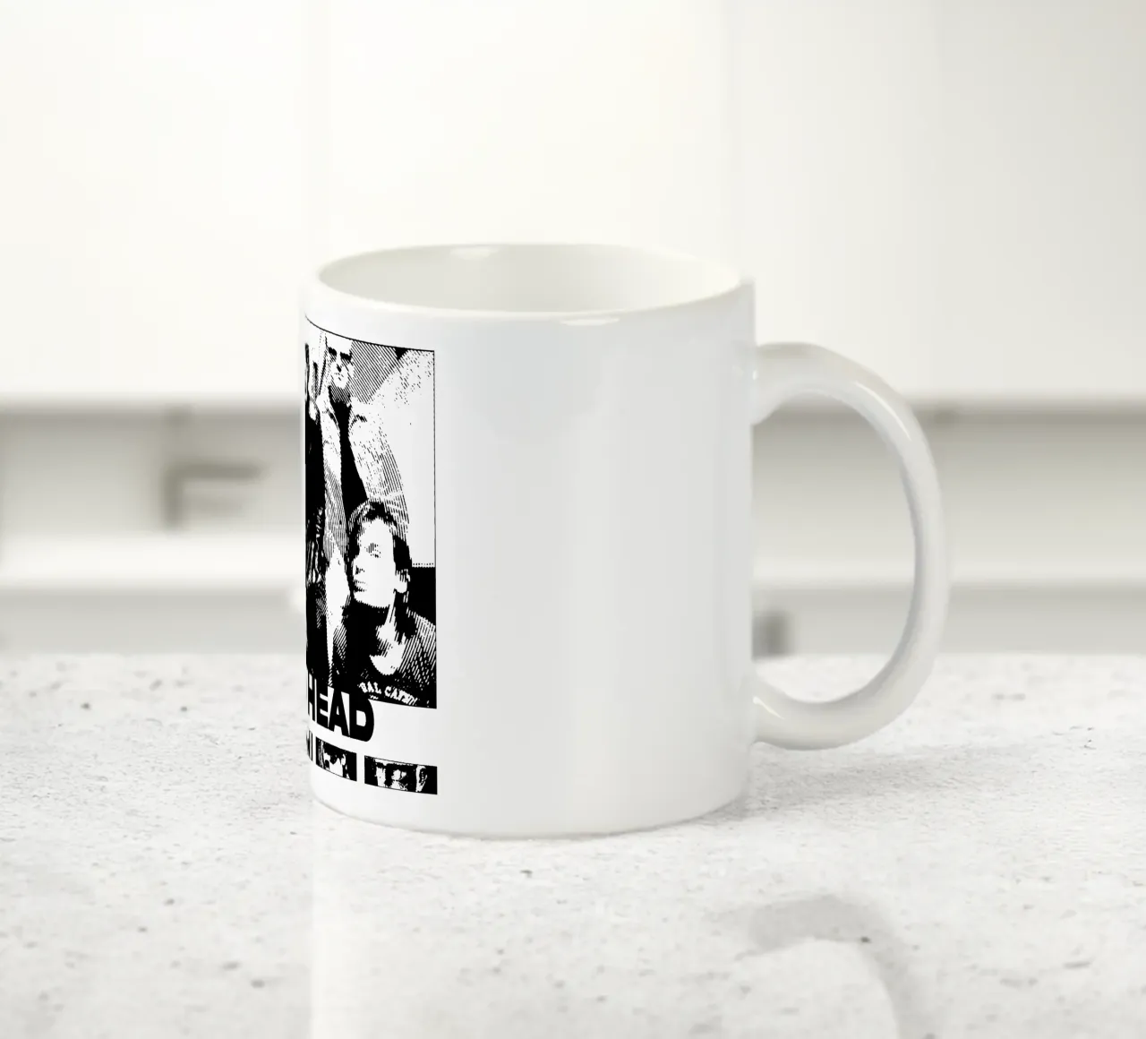Band in stile retrò Radiohead tazza in ceramica da https://www.juniqe.com/uk/shop/Henndraws