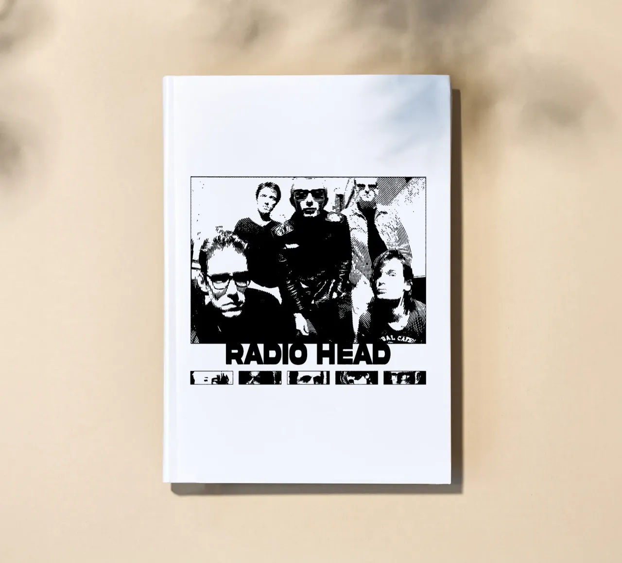 Groupe rétro Radiohead carnet de notes de https://www.juniqe.com/uk/shop/Henndraws