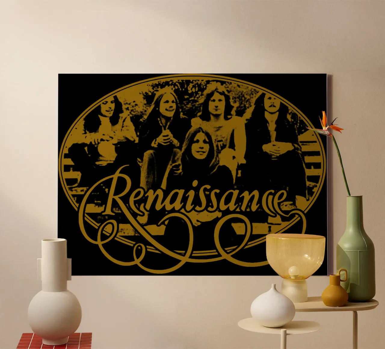 Groupe anglais de rock progressif toile avec Caisse américaine de mannys_artt