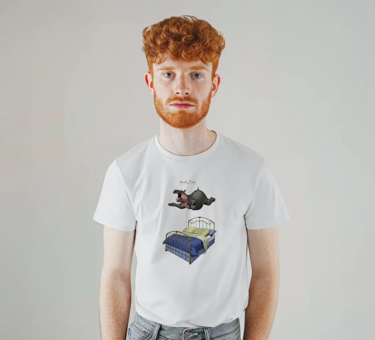Break Time (Titled) t-shirt da Rob Art | Illustration