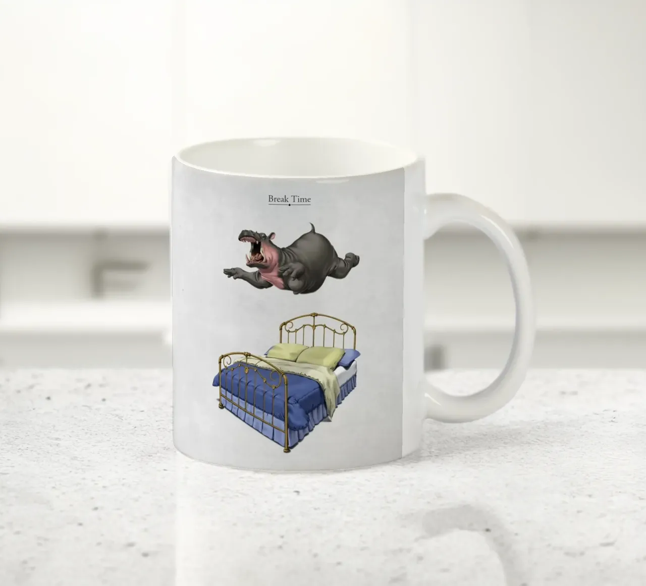 Break Time (Titled) tazza in ceramica da Rob Art | Illustration