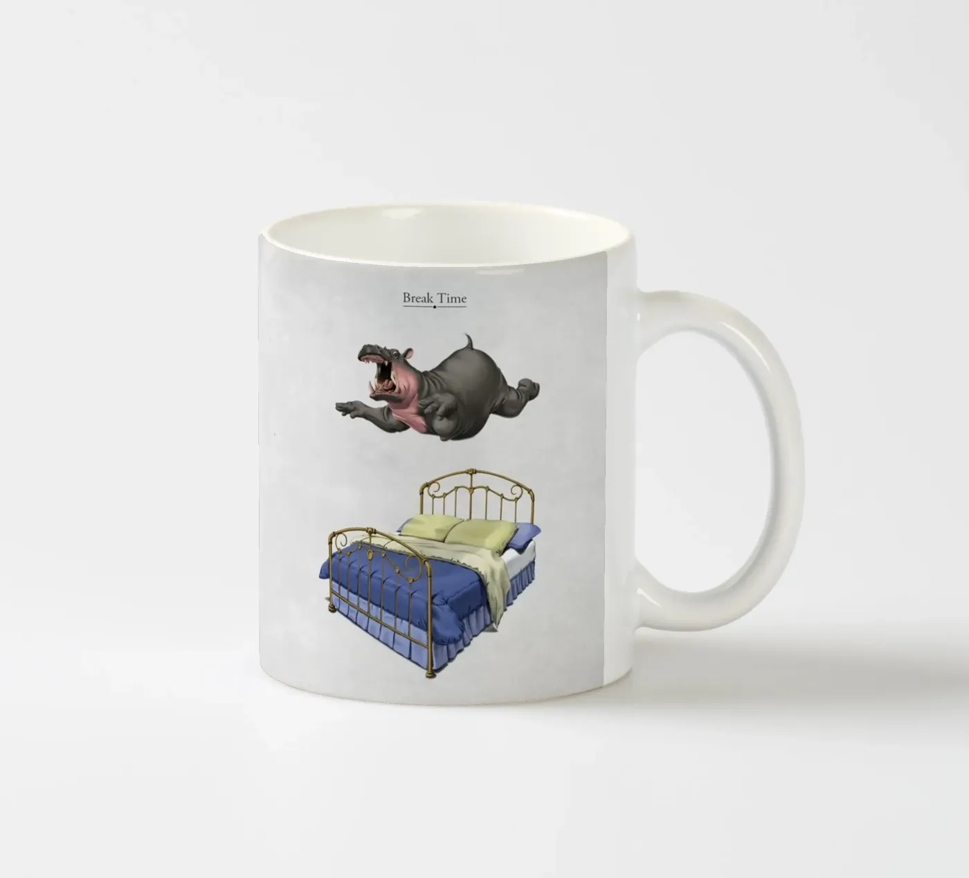 Break Time (Titled) keramische mok van Rob Art | Illustration