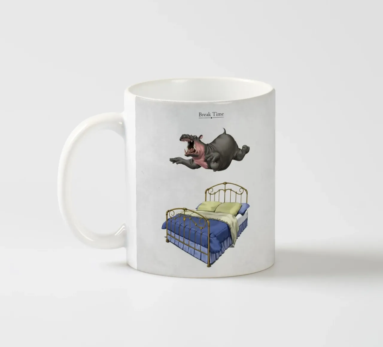 Break Time (Titled) tazza in ceramica da Rob Art | Illustration
