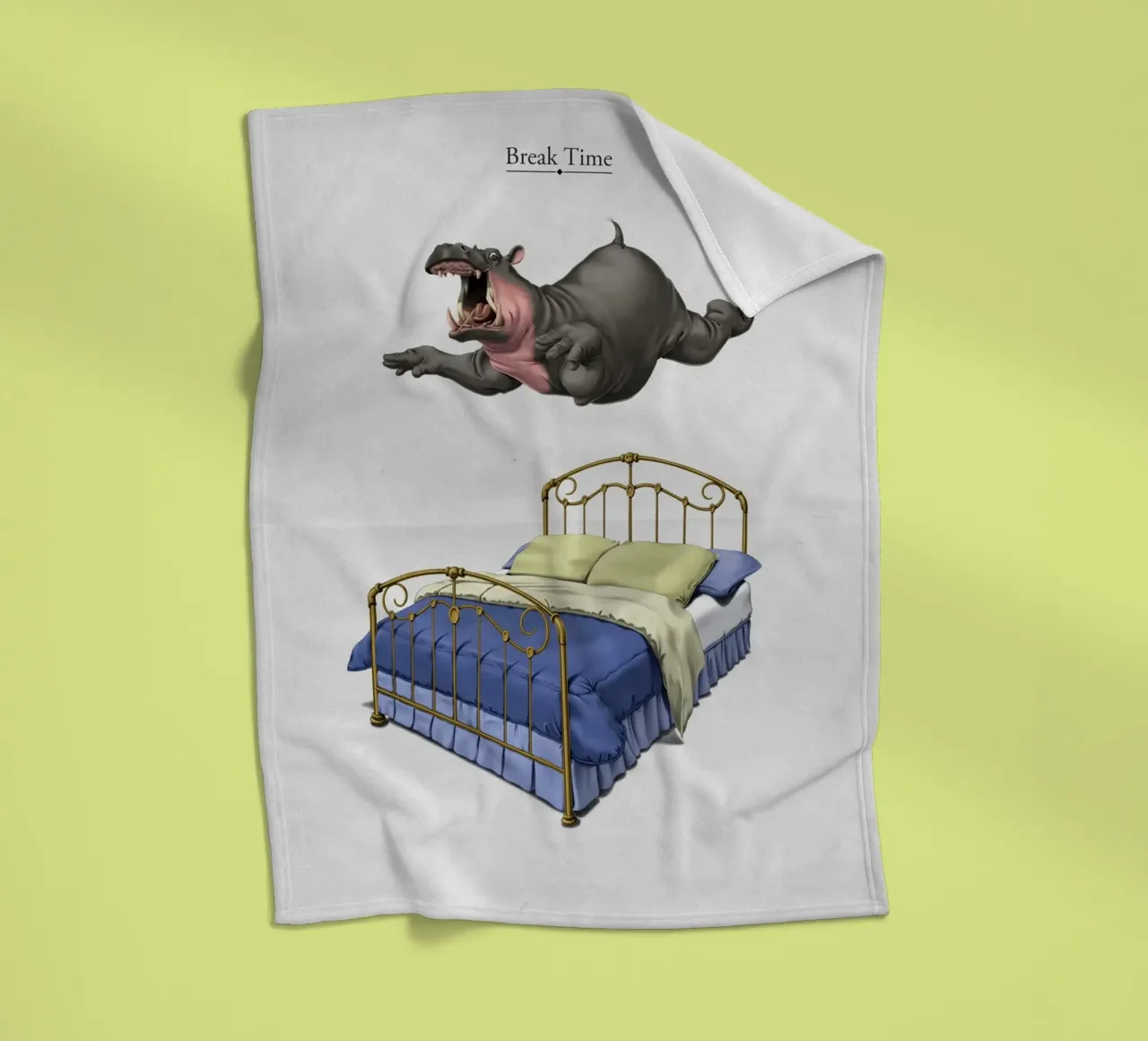Break Time (Titled) coperta in pile da Rob Art | Illustration