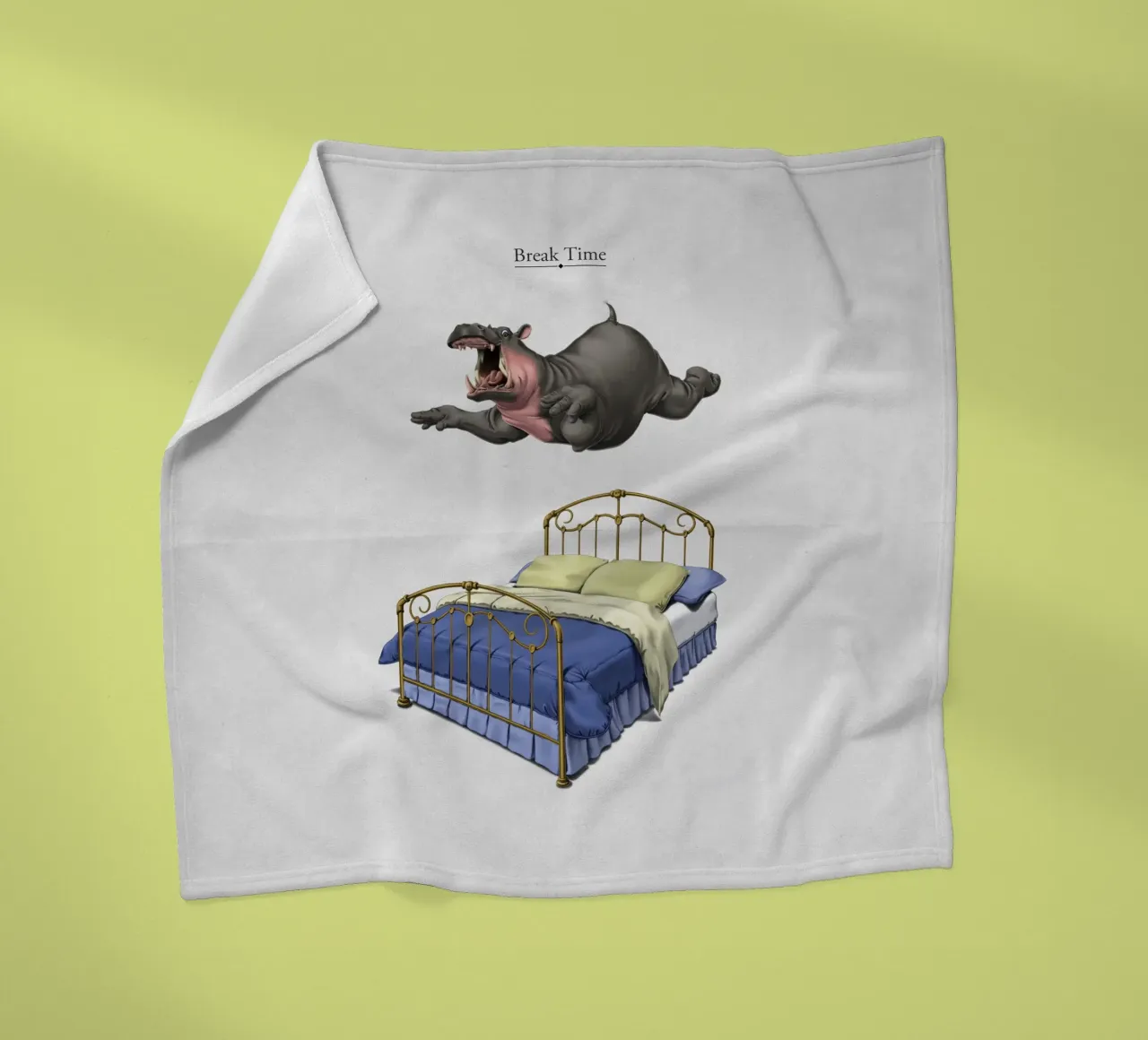 Break Time (Titled) coperta in pile da Rob Art | Illustration