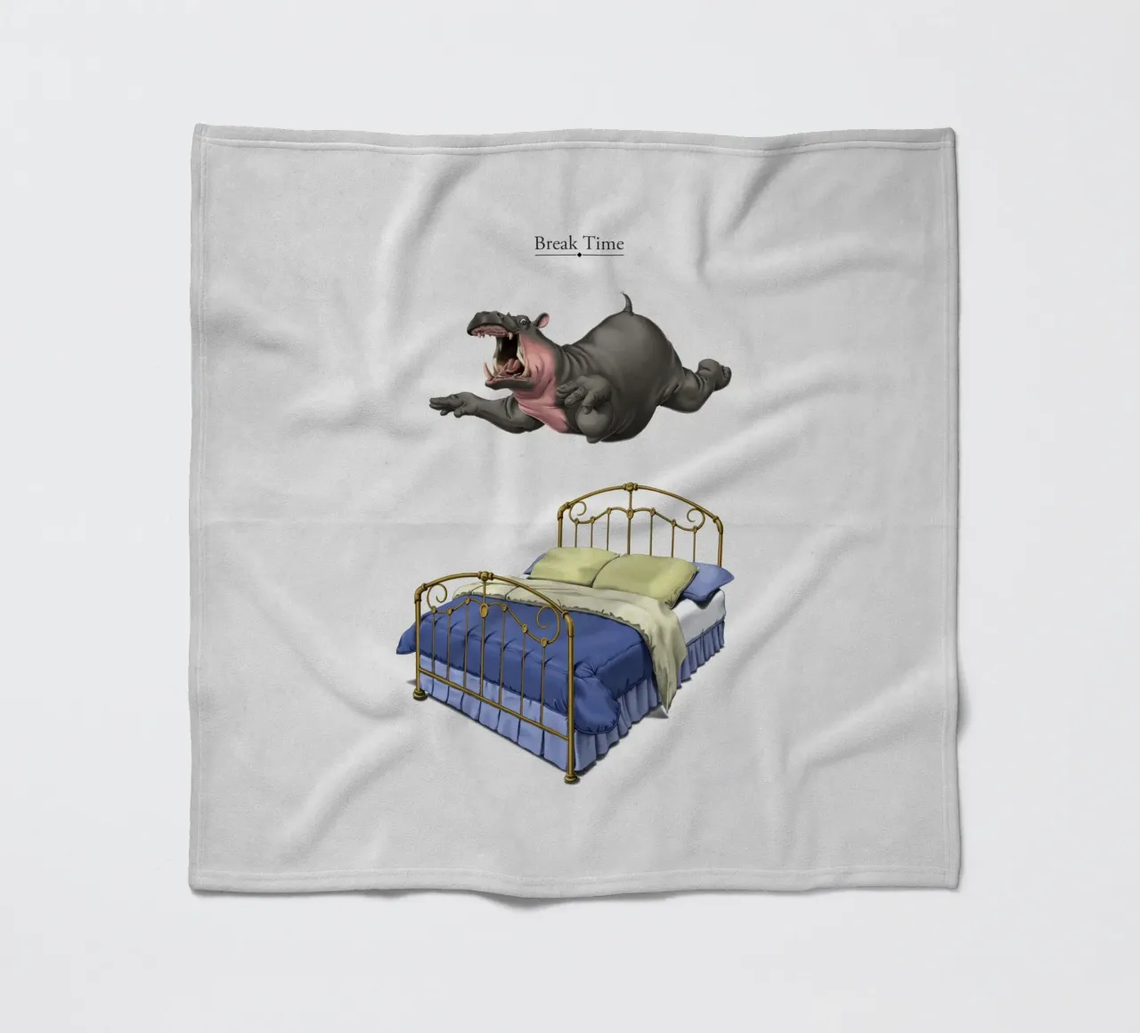 Break Time (Titled) coperta in pile da Rob Art | Illustration