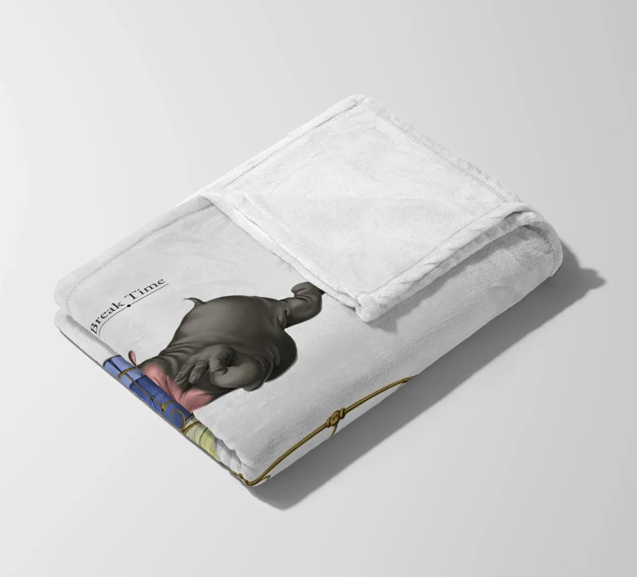 Break Time (Titled) coperta in pile da Rob Art | Illustration