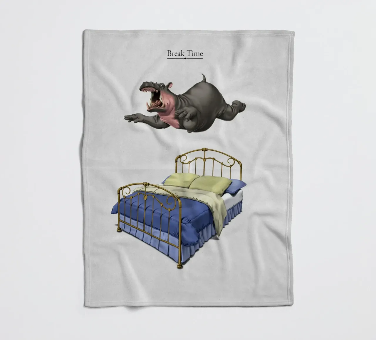 Break Time (Titled) coperta in pile da Rob Art | Illustration