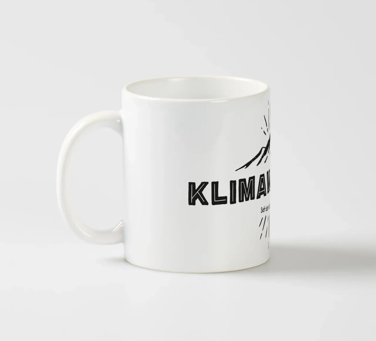Klimaatverandering (Zwarte editie) keramische mok van Black Sign Artwork