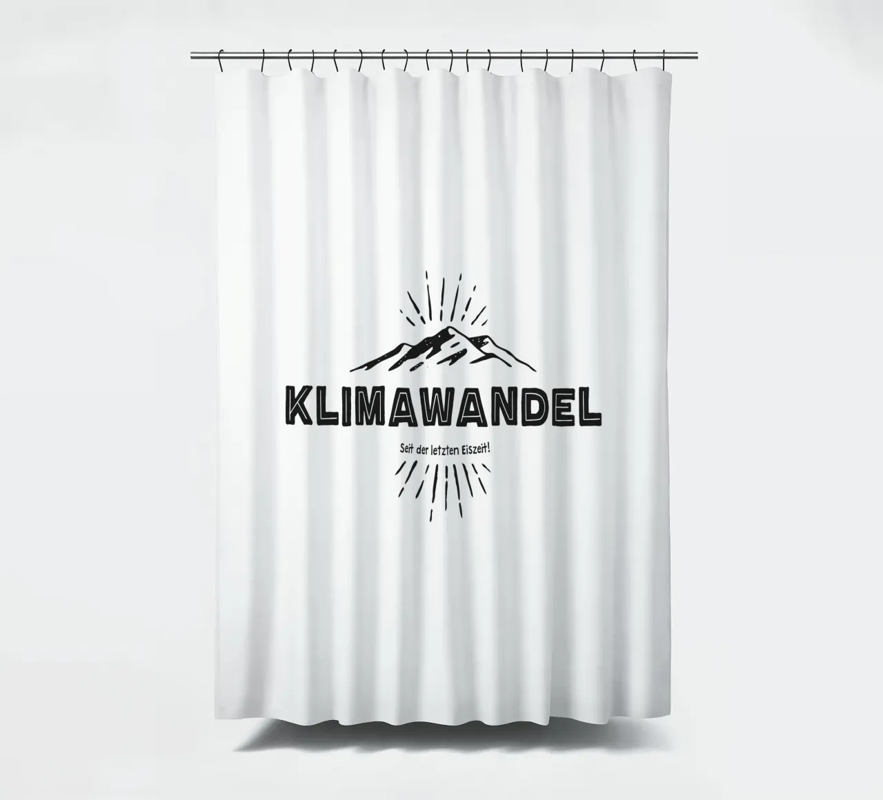 Klimaatverandering (Zwarte editie) douchegordijn van Black Sign Artwork