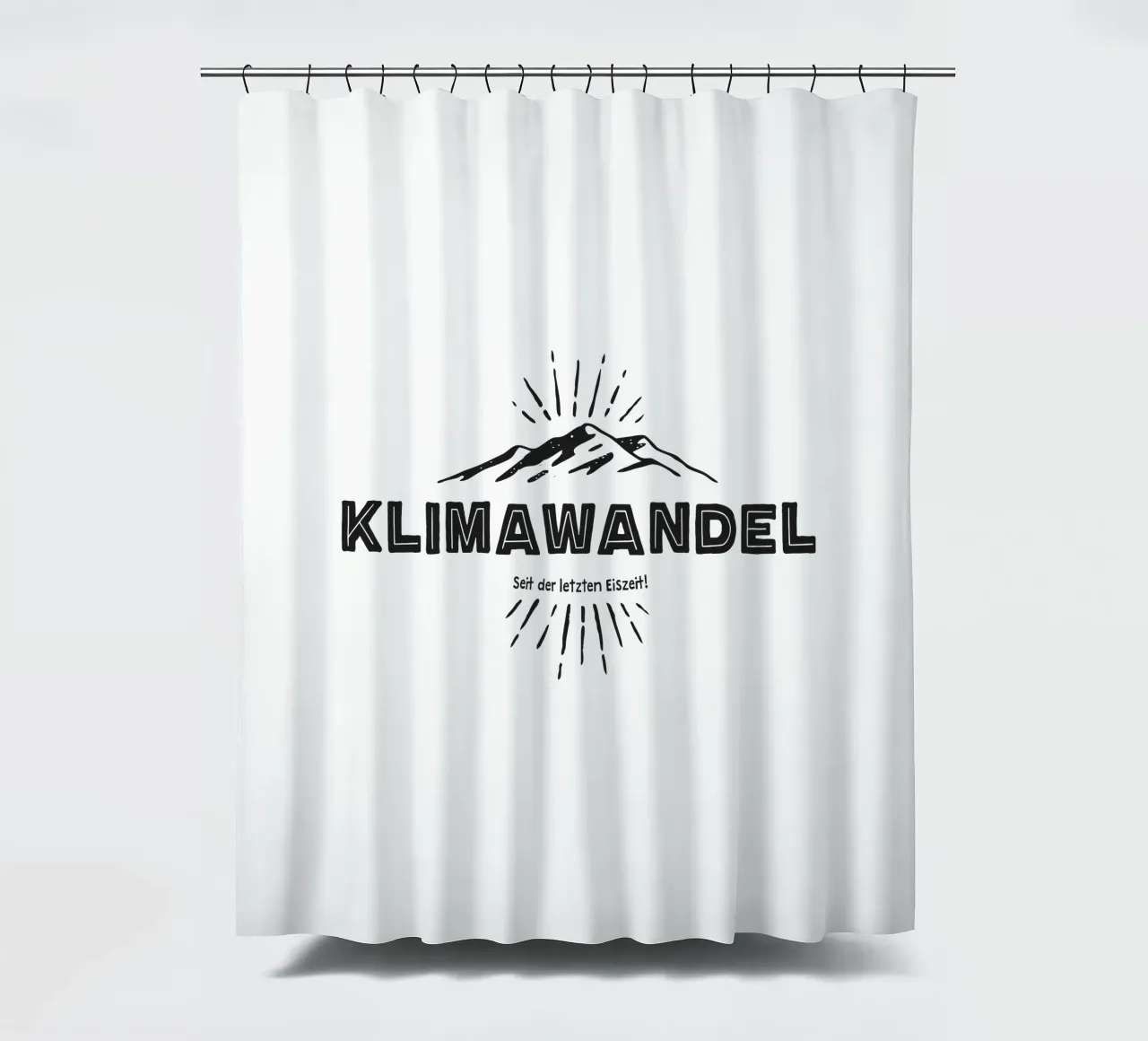 Klimaatverandering (Zwarte editie) douchegordijn van Black Sign Artwork