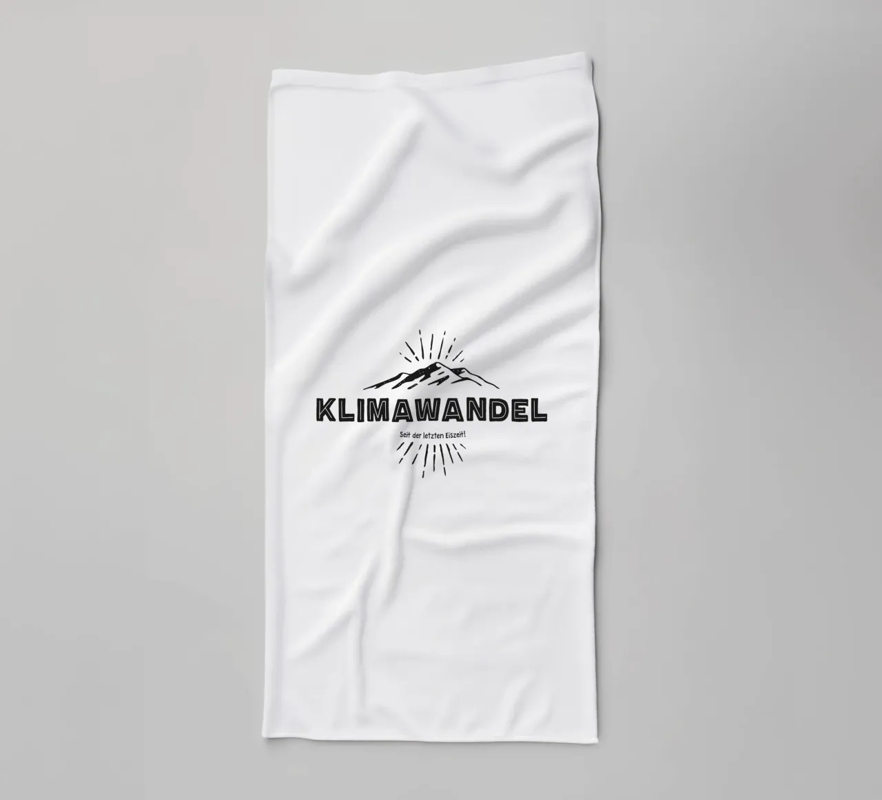 Klimaatverandering (Zwarte editie) badhanddoek van Black Sign Artwork